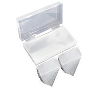 Fundas de billetes de dinero de respuesta, 100 paquetes de soportes para billetes con estuche de almacenamiento, protectores transparentes para coleccionar, archivar interactivos, notas de divisas en