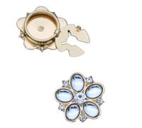 Fundas de botón de flores con diamantes de imitación para vestidos, decoración de camisa, accesorios para decoración formal de camisa, cubierta de botón, Glass model, como se describe