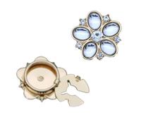 Fundas de botón de flores de diamantes de imitación para camisa, elegante puño desmontable, accesorios para ropa formal, accesorios de camisa, D, como se describe