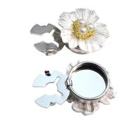 Fundas de botón de pétalos de perlas, 2,5 x 2,5 cm, elegantes de cierre de perlas de metal, delicado diseño de flores que ofrece gracia moderna, decoración versátil para tops y chaquetas