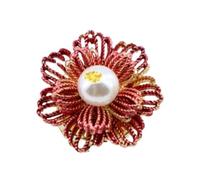Fundas de botones - Broches de flores de perlas de metal, de botones decorativos de aleación para ropa de boda, camisa, blusa, jeans, accesorios de manualidades para vestido de
