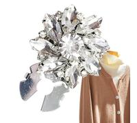 Fundas de botones para mujer, cubierta de botón para camisa, gemelos elegantes | Accesorios de eventos formales clips de manga de para mujer, Refer to description, Diamantes de imitación y cobre