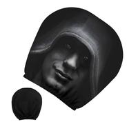 Fundas De Cabeza De Asiento De Auto,Protector Reposacabezas Estilo Oscuro | Cubierta Elástica Con Estampado Fantasma - Para SUV Sedan Halloween Salidas Familiares y Diarias