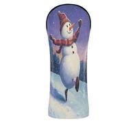 Fundas de cabeza de muñeco de nieve Winter Wonderland para palos de golf, fundas con etiqueta de número para conductor, híbridas de madera Fairway