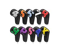 Fundas de cabeza de palo de golf, Cubiertas de cabeza de hierro de golf Cuñas Cubiertas 4-9 Diseño ASPX 10 piezas Suministros de ventilador de golf, Cubierta de cabeza de golf de hierro de 10 piezas