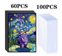 Fundas de Calidad Estilo Cielo Estrellado 60pcs para Cartas de 100pcs Fundas Internas para Cartas de Juego de Mesa PTCG, Coleccionistas de Cartas de Juego 66x91mm