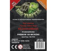 Fundas de cartas Juegorama The Big Turtle Piel de Naranja Color Rojo (63,5x88 mm) - 55 Fundas Premium de 100 Micras | Antiadherentes