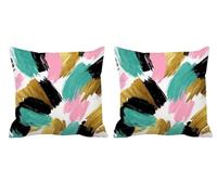 Fundas de Cojin 50x50cm Funda Cojine Blanco Cojines Exterior Decorativos Impermeable Terciopelo Abstracto,Cojín Silla con Cremallera Oculta para Sala de Estar,Sofás,Camas,Sillas Jardín 2 Piezas -T335