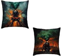 Fundas de Cojín 65x65cm Juego de 26 Funda Cojines Tren Decorativos Funda Almohada Negro Impermeable Exteriores Suave Terciopelo Cushion Covers para Salon Sofá Cama Dormitorio Hogar Regalo 6-51339