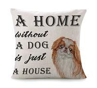 Fundas De Cojín A House Without A Dog Is Just A House Poodle Dog Animal Theme Bright Throw Pillow Case Decorativa Almohada Caso Elegantes Fundas De Almohada para Salón Dormitorio Sofa 45X45CM