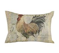 Fundas De Cojín A Rooster On Vintage Background Throw Pillow Case Decorativo Funda Cojines Moderna Almohada Caso para Salón Dormitorio Habitación 40X60CM