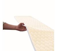 Fundas de cojín antideslizantes ajustables para pieles interiores y exteriores, sofá, asiento de ventana y tumbonas, cojín confort con mechón (blanco, 55 x 180 cm, 22 x 71 in)