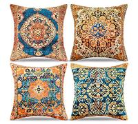 Fundas de cojín bohemias marroquíes, fundas de cojín de otoño, alfombras antiguas persas, almohadas decorativas geométricas, dormitorio, decoración de jardín al aire libre