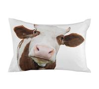Fundas De Cojín Cute Cow with A Bell Throw Pillow Case Colorida Funda Cojines Lavable Almohada Caso para Sillas Dormitorio Salón 40X60CM