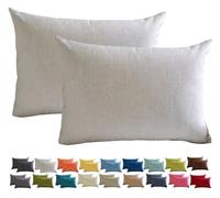 Fundas de Cojín de Lino de 30x50 60x60 60x80cm, Funda Cojines Cuadrado/Rectangular Decorativa para Sofá Funda de Almohadón, Suave para Sala de Estar Sofás Camas Sillas(Gris,50x60 2pcs)