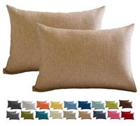 Fundas de Cojín de Lino de 30x50 60x60 60x80cm, Funda Cojines Cuadrado/Rectangular Decorativa para Sofá Funda de Almohadón, Suave para Sala de Estar Sofás Camas Sillas(Linen,60x80 2pcs)