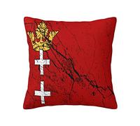 Fundas De Cojín Flag of The Free City of Texture Effect Fundas De Almohada Elegantes Almohada Caso Moderna Throw Pillow Case para Dormitorio Salón Sofa 45X45CM