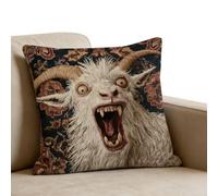Fundas de cojín genéricas - 45 x 45 cm cabra aulladora lavable, de almohada de cabra que grita, para dormitorio, sofá, cama, coche, oficina, dormitorio, apartamento granja