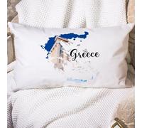 Fundas De Cojín Grecia Paisaje Ciudad Escena Ciudad Natal Funda Cojines Decorativo Fundas De Almohada Moderna Almohada Caso para Silla Oficina Dormitorio 40X60CM