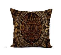 Fundas De Cojín History Close View of The Ancient Aztec Calendar Civilization Throw Pillow Case Decorativa Funda Cojines Lavable Almohada Caso para Dormitorio Sofa Salón 45X45CM