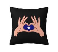 Fundas De Cojín Holding A Heart Bonnie Blue Flag Almohada Caso Decorativa Funda Cojines Lavable Throw Pillow Case para Dormitorio Salón Sofa 45X45CM