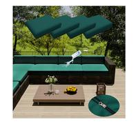 Fundas de cojín impermeables para muebles de ratán al aire libre, 4 piezas, fundas de cojín para sillas de exterior, muebles de patio, color beige (33 x 65 cm)