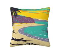 Fundas De Cojín Main Bay Beach In The Virgin Islands National Park On The Island of St. John In The Caribbean Sea Fundas De Almohada Decorativa Funda Cojines Lavable Almohada Caso para 45X45CM