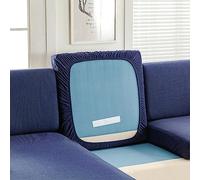 Fundas de Cojín para Sofá Funda de Asiento de Sofá Impermeable Funda de Cojín de Asiento de Sofá Ajustable Antiarañazos Funda de Cojín de Sofá Extensible con Fondo Elástico,Blue-1-seater（50-63cm)