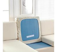 Fundas de Cojín para Sofá Funda de Asiento de Sofá Impermeable Funda de Cojín de Asiento de Sofá Ajustable Antiarañazos Funda de Cojín de Sofá Extensible con Fondo Elástico,White-1-seater（50-63cm)