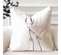 Fundas De Cojín Raza Dos Dibujado A Mano Grupo Bonitos Animales Vida Silvestre Velocidad Personaje Dulce Curioso Lindo Perro Funda Cojines Throw Pillow Case Lavable Almohada Caso para 45X45CM