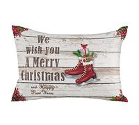 Fundas De Cojín We Wish You A Merry Christmas Throw Pillow Case Lavable Almohada Caso Colorida Fundas De Almohada para Dormitorio Salón Habitación 40X60CM