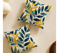 Fundas de Cojines 60x60 cm Juego de 2 Cuadrado Suave Funda Cojin, Otoño Fundas Cojines Sofa Decorativas con Cremallera Oculta, Hoja Funda Cojin para Salón Sofá Dormitorio Cama L-L462