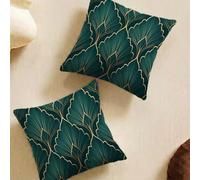 Fundas de Cojines 65x65 cm Juego de 2 Cuadrado Suave Funda Cojin, Hojas Verdes Fundas Cojines Sofa Decorativas con Cremallera Oculta, Moderno Funda Cojin para Salón Sofá Dormitorio Cama L-L198