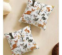 Fundas de Cojines 65x65 cm Juego de 2 Cuadrado Suave Funda Cojin, Otoño Fundas Cojines Sofa Decorativas con Cremallera Oculta, AnimalFunda Cojin para Salón Sofá Dormitorio Cama L-L75