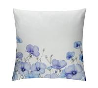 Fundas De Cojines Acuarela De Primavera, Flower Moradas, Gloria De La Mañana, White Fundas De Cojín Sofá Funda De Almohada para Coche, para Jardín, Oficina, Silla, 45x45cm