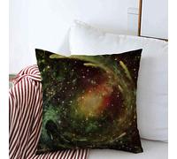 Fundas De Cojines Amanecer Rojo Asombroso sobre Un Planeta Alienígena, Satélite, Nebulosa, Ciencia, Astrología, Astronomía, Astrofísica Fundas Cojine Duradero Almohada Caso, para 45X45Cm