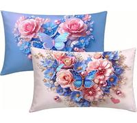 Fundas de Cojines Color 60x80 Juego de 2 Funda Cojin Moderno, Lino Almohadas Decorativas Suaves y Transpirables para Sofá, Estar, Jardín, Terraza con Cremallera Oculta, Decoracion Hogar -LK2604972