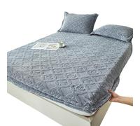 Fundas de colchón 150x200, Protectores de Colchón 90 x 200 180x200, Sábana Bajera Ajustable Transpirable Terciopelo Cubre Colchon Adapta a Colchones Hasta 30cm de Altura(Color 1,1PC 120x200cm)