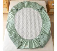 Fundas de Colchón Anti Chinches 150x200/180 x 200 Transpirable y Ajustable Protector de Colchón Acolchado Elástico En Todo El Contorno Cubre Colchon(Green,90x200cm)