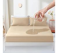 Fundas de colchón impermeables Super King, protector de colchón de 180 x 200 cm, sábana bajera ajustable de 30 cm de profundidad, protector de colchón con banda de goma elástica, superposiciones de