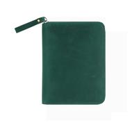 Fundas de cuero con cremallera para cuaderno de notas de campo de 3.5 x 5.5 pulgadas con ranura para bolígrafo, funda protectora para bloc de notas