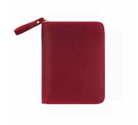 Fundas de cuero con cremallera para cuaderno de notas de campo de 3.5 x 5.5 pulgadas con ranura para bolígrafo, funda protectora para bloc de notas