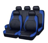 Fundas de cuero for asientos de coche for Jimny Cabrio 1998-2000 2001 2002 2003 2004 2005 Cojines de asiento de coche Juegos de fundas de asiento for automóviles Negro 9 piezas(Black with Blue 9pcs)