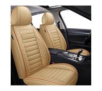 Fundas de cuero para asientos de coche compatibles con Mitsubishi Pajero 4 2 Sport Outlander XL Asx Montero, accesorios Lancer 9 10 Carisma, protector de asiento.(Beige Front)