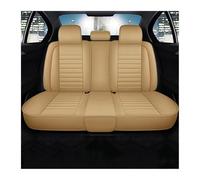 Fundas de cuero para asientos de coche compatibles con Mitsubishi Pajero 4 2 Sport Outlander XL Asx Montero, accesorios Lancer 9 10 Carisma, protector de asiento.(Beige Rear)