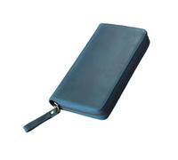 Fundas de cuero para cuadernos, funda protectora con cremallera y 3 ranuras para bolígrafos para cuadernos de 7.28 x 3.54 pulgadas