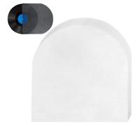 Fundas de disco de fondo redondo, 50 fundas protectoras de alta claridad, fundas interiores LP resistentes a la humedad con silueta ultrafina y material libre de ácidos para cajas de coleccionista