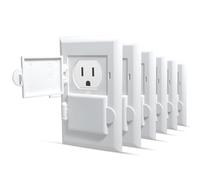Fundas de enchufe a prueba de bebés, paquete de 6 fundas de enchufe eléctrico de seguridad a prueba de bebés, para tomas dúplex, fácil de instalar
