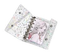 Fundas de encuadernación - PVC transparente pegatinas organizador de libros | diseño de estrella planificador | sin esfuerzo para tarjetas de memoria para pegatinas, notas, organización o regalo