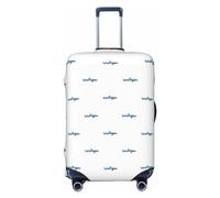 Fundas de equipaje de viaje - Caricatura Cool Shark_C Fundas elásticas para maleta, protector para equipaje de 18 a 32 pulgadas, Black, S